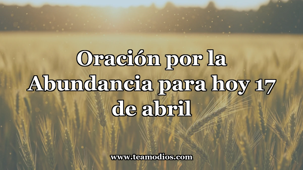 Oración de Abundante Providencia Divina